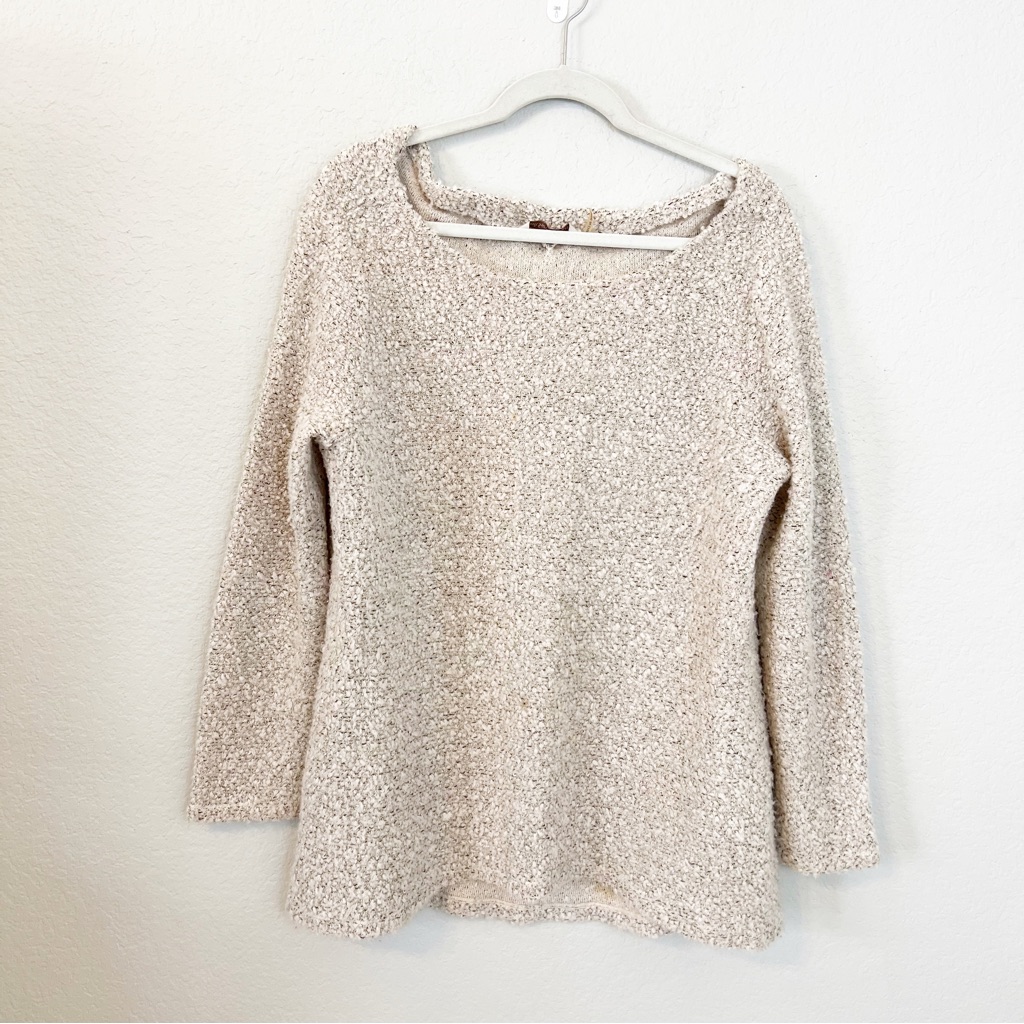 Soft Surroundings Wood Blend Nubby Oversized Sweater